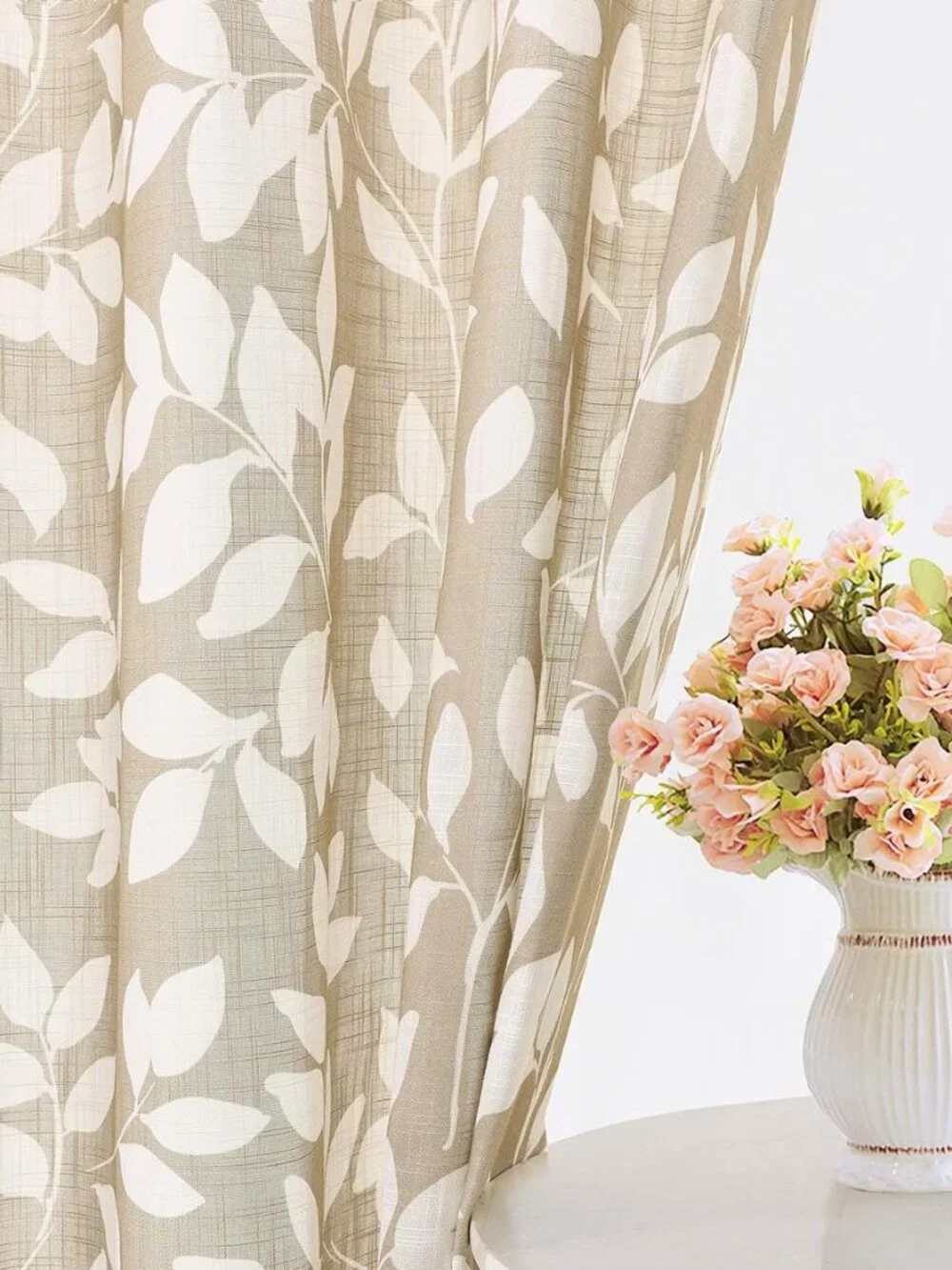 Leaf Print ✨ Semi-Sheer Curtains 52x84
